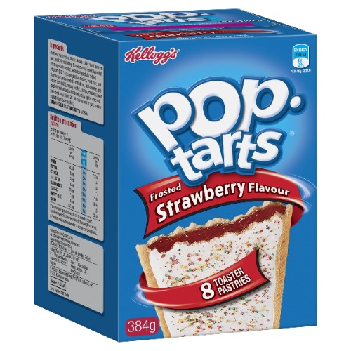 Kellogg's Pop-Tarts Strawberry Flavour Toaster Pastries Toaster Pastries 384g, 8 count (Pack of 1)