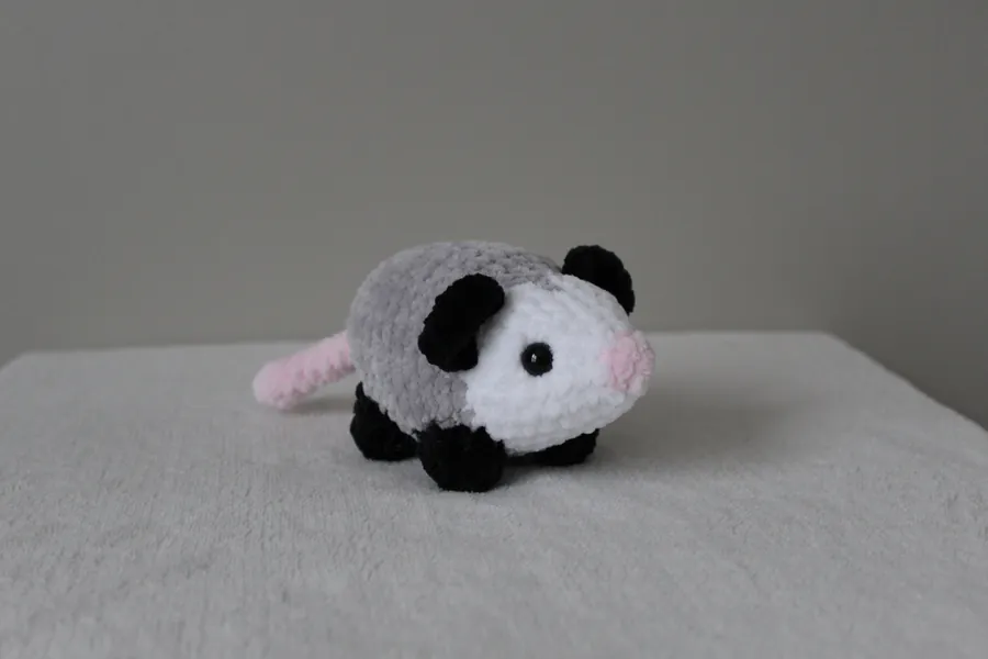 Crochet Gray Opossum