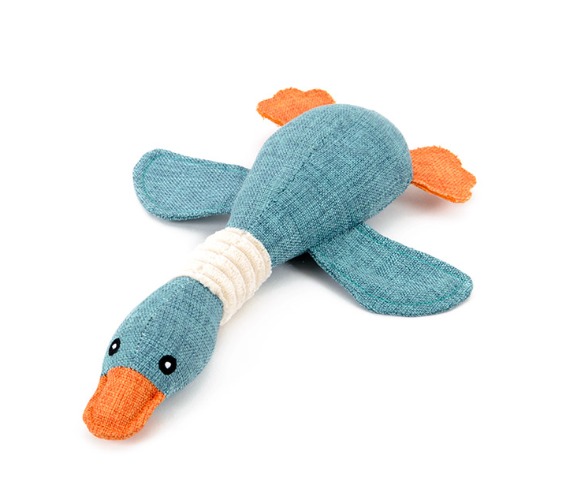 Duck Squeaker Plush Toy for Pets - Gray