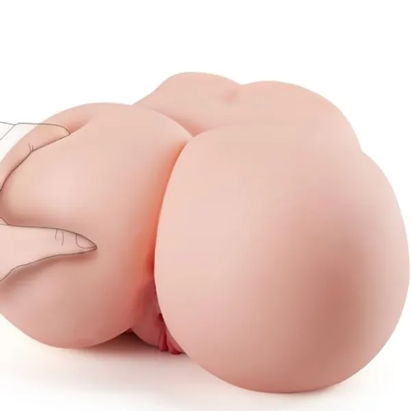 11LB Realistic Male Masturbator with Virgin Vagina and Anal, Life-Sized Pussy Ass Masturbator Sex Toys for Men Masturbation, Realistic Stroker with 2 Hole for Man Orgasm (Flesh) - Flesh