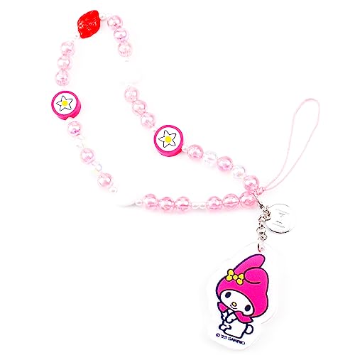 iFace Hello Kitty and Friends Beaded Wristlet Universal Phone Charm Strap - Cute Wrist Chain Lanyard Aesthetic Decor Strap for Cell Phone Camera Keys AirPods Keychains - My Melody