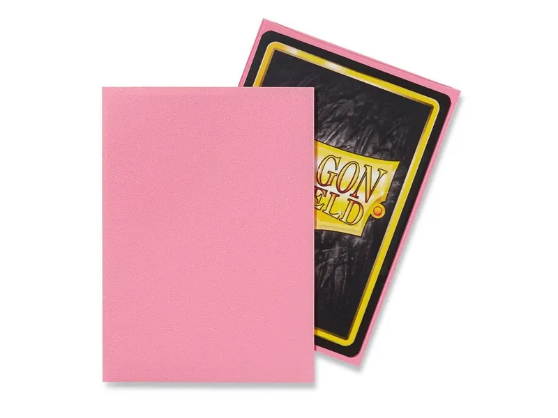 Dragon Shield 100 Count Standard Size Matte Deck Protector Sleeves (Matte Pink) -