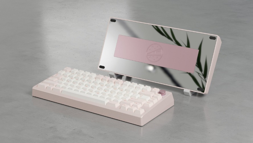 ZOOM75 EE Strawberry Icecream | Anodized Pink Knob & Weight / Tri-mode Flex Cut Hotswap RGB PCB