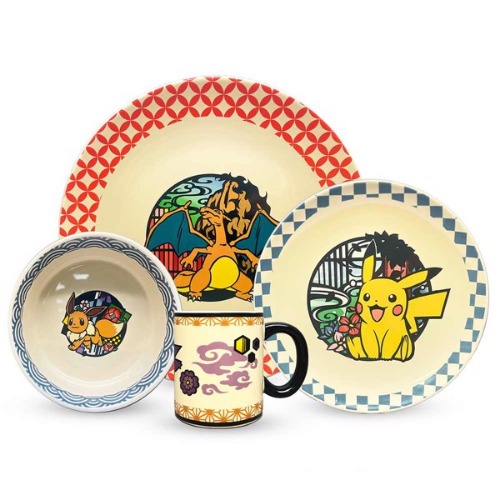 Pokemon - Pikachu Eevee Charizard & Gengar Wagara 16-Piece Dinner Set - Toys and Collectibles - EB Games New Zealand