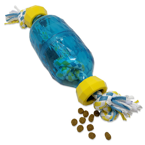 Our Pets IQ Treat Tug & Activity Dog Puzzle & Rope Dog Toy (Interactive Dog Toys, Dog Rope Toy, Dog Puzzle Toys and Dog Tug Toy in One-Just add Dog Treats or Dry Dog Food) Large 10.6" - LARGE 10.6"