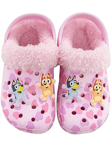 Bluey Girls Clogs | Bingo Fleece Lined Clogs | Kids Shoes | Official Merchandise | Sizes Kids 5 to Adults 2 - 6 UK Child