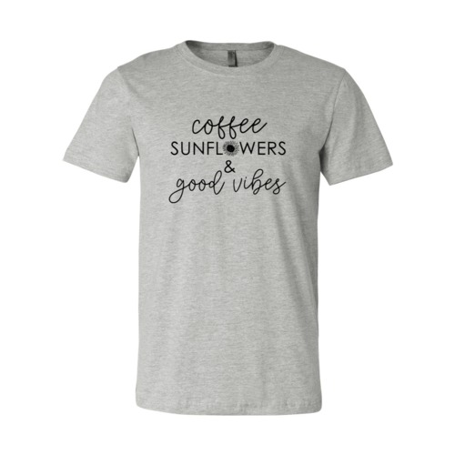 Coffee Sunflowers & Good Vibes T-Shirt 
