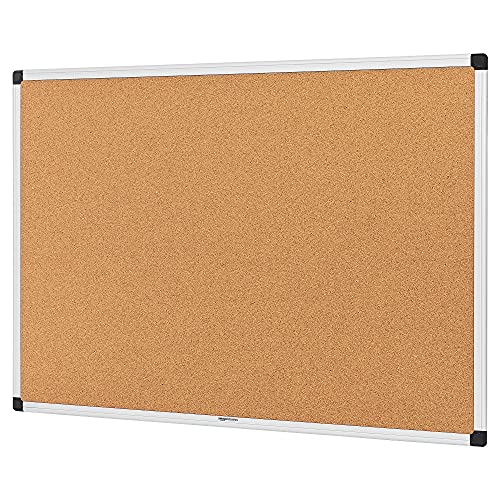 Cork Board, 90 x 60 cm, silver
