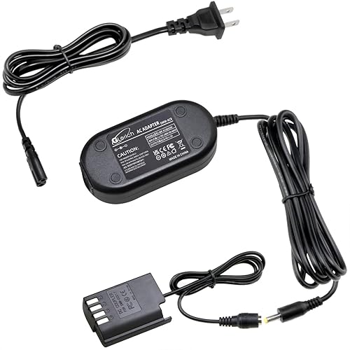 Glorich DMW-DCC17 AC Power Adapter Power Connector DC Coupler DMW-BLK22 Dummy Battery Power Supply Kit Compatible with Digital Cameras Panasonic Lumix S5 DC-S5 DC-S5K DC-S5GK Battery Grip DMW-BGS5
