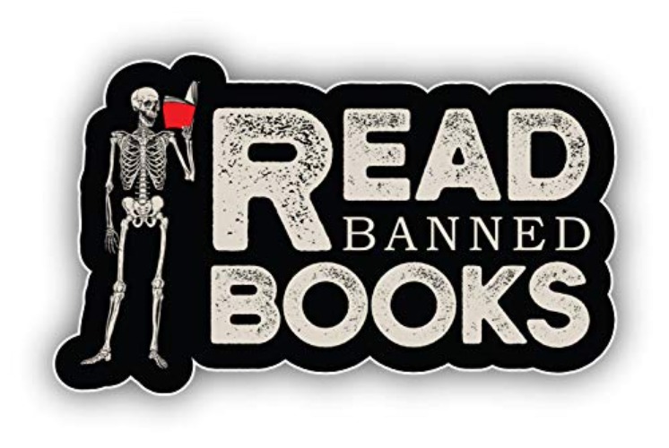 Read Banned Books Vinyl Sticker Decal - 3'' - longer side