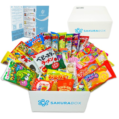 Sakura Box Japanese Snacks & Candy 40 Piece Dagashi Food Set