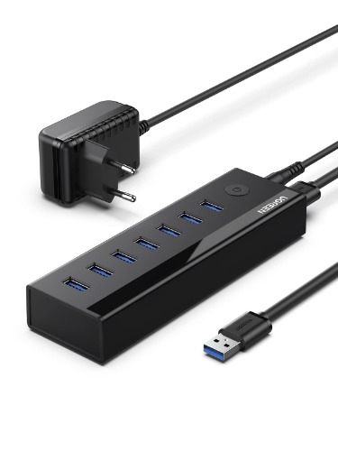 UGREEN USB Hub met DC 5V/2A Voeding 7 Poorts USB 3.0 Hub.