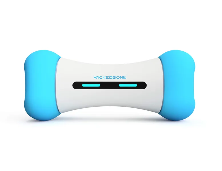 Wickedbone Smart Bone, Automatic & Interactive Toys for Dogs, Puppy and Cats, App Control, Safe & Durable, Keep Your Pets Entertained All Day - Wickedbone Blue