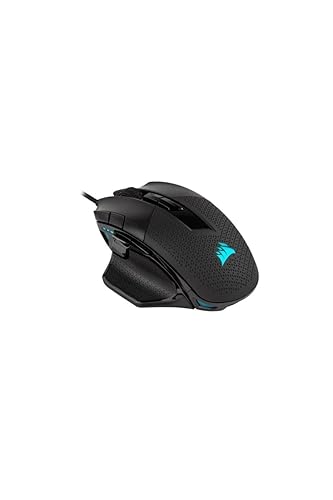 CORSAIR NIGHTSWORD RGB Wired Tunable FPS/MOBA Gaming Mouse – 18,000 DPI – 10 Programmable Buttons – Weight System – iCUE Compatible – PC, Mac, PS5, PS4, Xbox – Black - NIGHTSWORD RGB