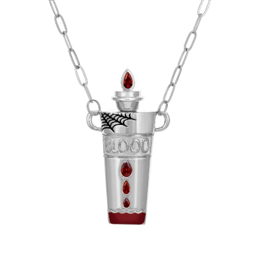 Blood Necklace | Rhodium Plated