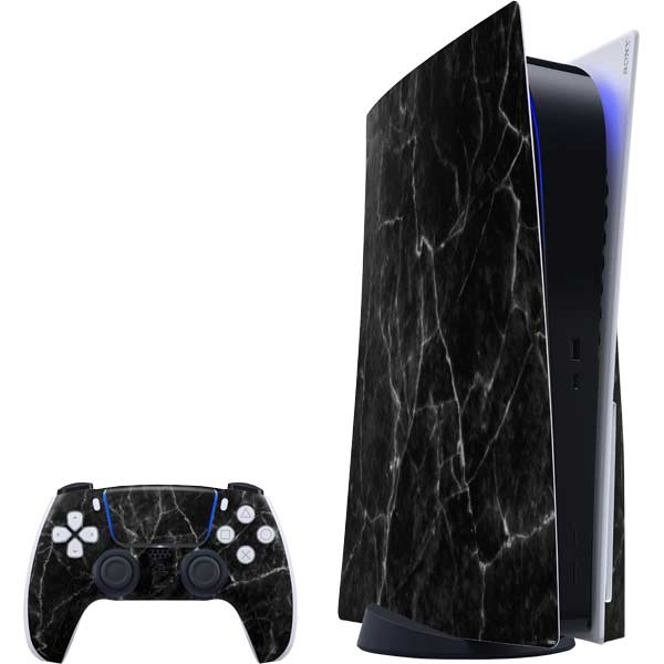 Black Marble PlayStation PS5 Skins - PS5 Digital Edition Bundle