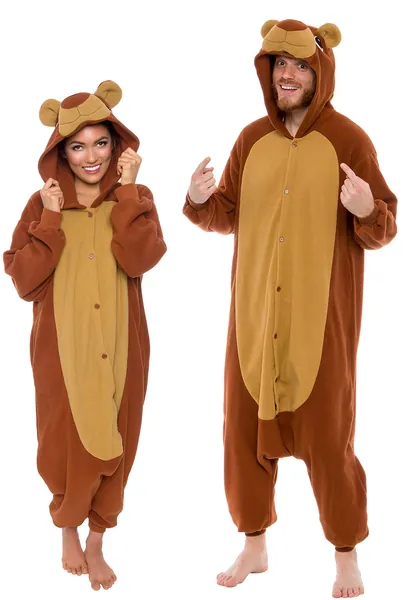 Silver Lilly Unisex Adult Brown Teddy Bear
