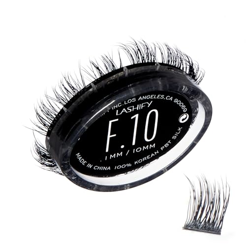 Lashify Fluffy 10mm Gossamer Eyelash Extensions Refill, Black, Easy DIY False Lashes To Add Fullness and Dimension - Black - 10mm