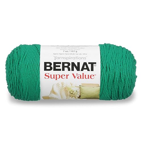 Bernat Super Value Yarn, 7 oz, Gauge 4 Medium Worsted, Kelly Green