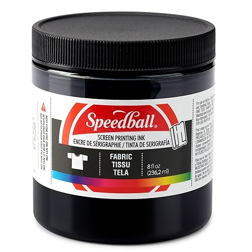 Fabric Screen Printing Ink, 8-Ounce, Black - Black