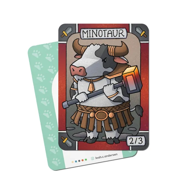 5 Minotaur Tokens for Magic the Gathering
