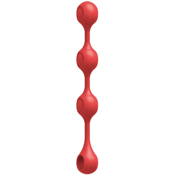 Kink Weighted Silicone Anal Balls in Red | Regular