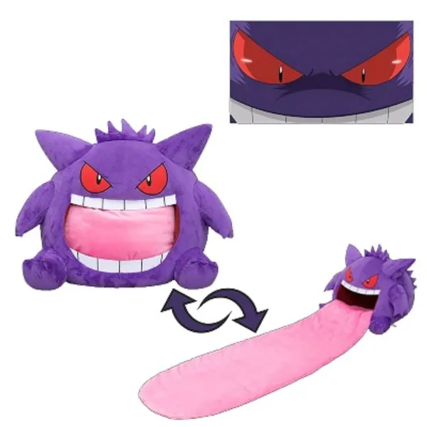 XKUN Cozy Gengar Cartoon Sleeping Pad 2 in 1 Nap Pillow Portable Foldable Sleeping Bag 63x19 Inches Nap Pad for Children Boys and Girls, for Movie Night, Nap and More, Best Gift for Kids