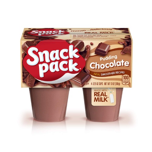 Snack Pack Chocolate Pudding Cups, 3.25 ounce, 4 count (Pack of 1)