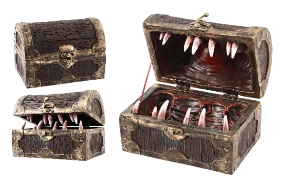 Forged Dice Co Mimic Chest Dice Storage Box - Container Holds up to 5 Sets of Polyhedral Dice or 35 Individual Dice - Fits Polyhedral Metal Dice DD Miniatures and Dungeons and Dragons Accessories