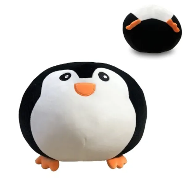 FEEZUSH Round Ball Shape Penguin Stuffed Throw Pillow - 11 inches Penguin Stuffed Animal - Chubby Penguin Plush - Office Home Decoration - Christmas Birthday Funny Gifts for Girls Boys