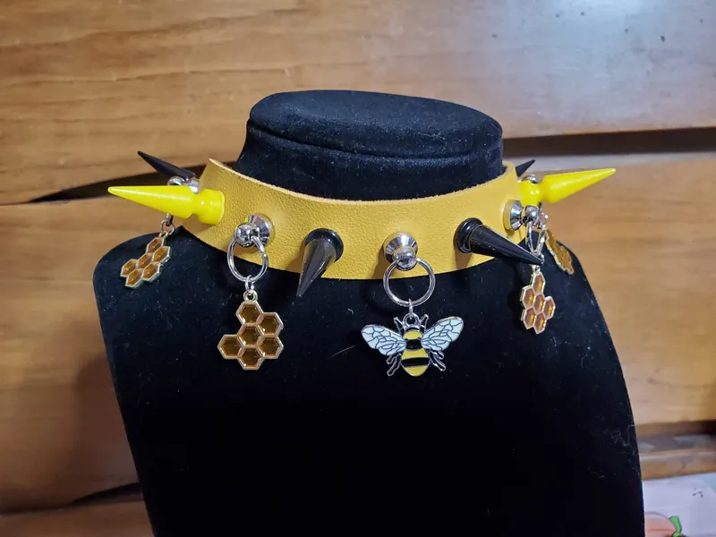 Bee Mine Custom Spiked Choker
