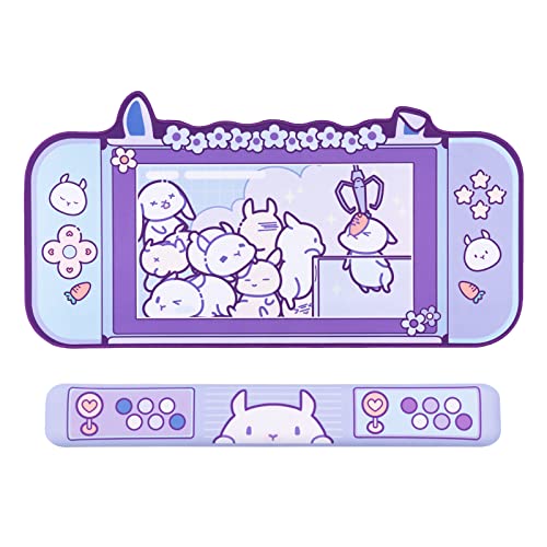 GeekShare Bunny Wrist Rest Support Mouse Pad Set- Non-Slip Rubber Base and Lightweight Memory Foam Wrist Rest for Keyboard and Mouse, Perfect for Gaming,or Home Office Work(Mousepad & Wrist Rest)