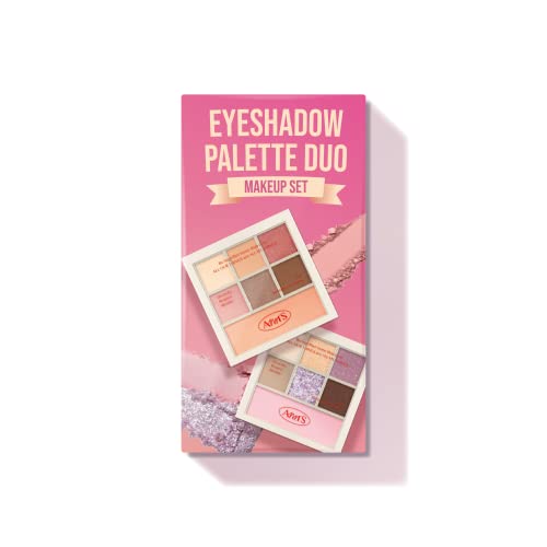 AMTS Eyeshadow Off Sienna & Misty Lavender Palettes Set, Valentine's gifts for teen girls, women | Matte Shimmer Metallic, Long Lasting - Off Sienna & Misty Lavender