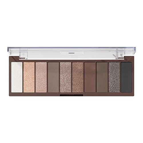 e.l.f. Perfect 10 Eyeshadow Palette, Ten Ultra-pigmented Nude Shades, Blendable Formula, Vegan & Cruelty-free, Everyday Smoky (Packaging May Vary) - Everyday Smoky