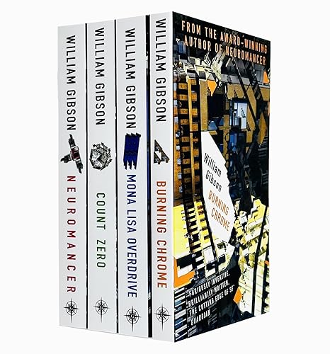 William Gibson Neuromancer Trilogy Collection 4 Books Set Pack Count Zero...