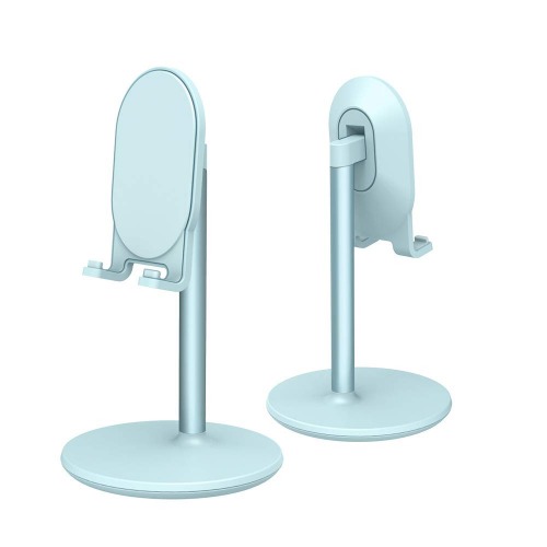 Bright Stone Phone Stand for Desk, Adjustable Tablet Stand Phone Holder for Desk, Compatible with 4"-12.9" Phones/Tablet PhonePad/Switch (Blue)