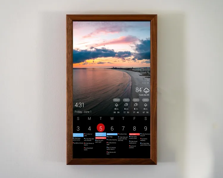 24" Digital Wall Display - Smart Screen - Wifi Calendar - Raspberry Pi - Smart Hub - Smart Home - In Stock