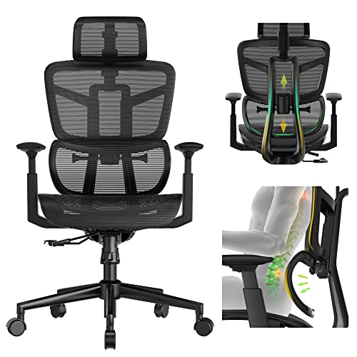 SAMOFU Office Chair - Ergonomic High Back Desk Chair with Backrest Lifting, Mesh Computer Chair