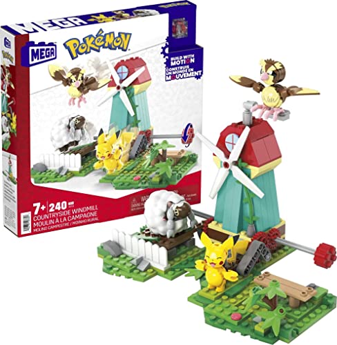 MEGA Pokémon Action Figure Building Toy Set, Countryside Windmill