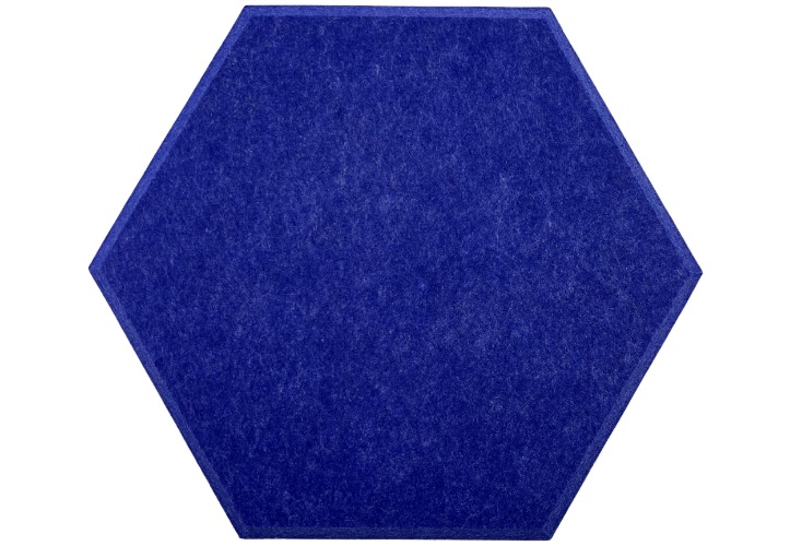 Hexagon PET Felt Acoustic Panels - 12 Pack - Eco Friendly Sound Absorption Panels - Blue