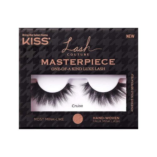 KISS Lash Couture Masterpiece Fake Eyelashes Style 04, ‘Cruise’, One-of-a-Kind Luxe Lash, Hand Woven Faux Mink Synthetic False Eyelashes, 1 Pair - Style 04