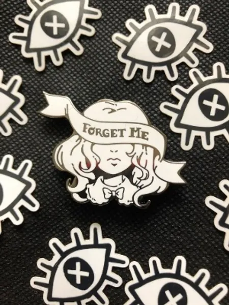 Forget Me Enamel Pin | Etsy