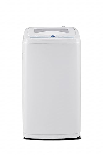 COMFEE' Portable Washing Machine, 1.0 Cu.Ft (IEC) Compact Washer With LED Display, Fully Atomatic Wash Cycles, 2 Built-in Rollers, Space Saving, Ideal Laundry For RV, Dorm, Apartment, Ivory White - Ivory White
