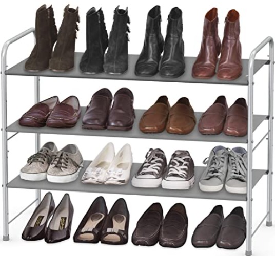 SimpleHouseware 3-Tier Shoe Racks Storage Organizer, Grey - Grey