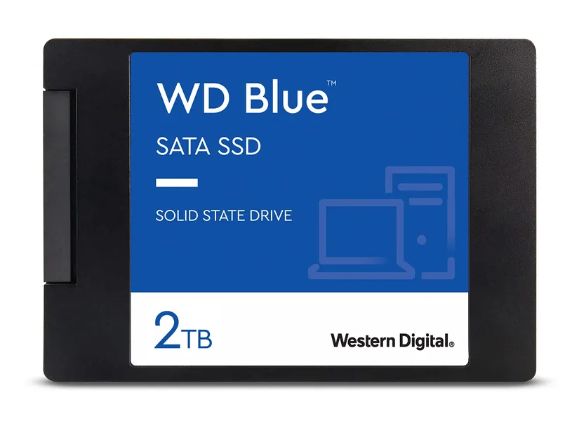 WD Blue 3D NAND 2TB Internal PC SSD - SATA III 6 Gb/s, 2.5"/7mm, Up to 560 MB/s - WDS200T2B0A