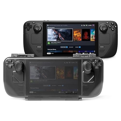 tomtoc Armor Case for Steam Deck/OLED, Steam Deck Hard Shell, Slim Case, Hard Portable Travel Carry Case, Shock-proof, Charging Convenience, with Military Grade Protection, Steam Deck Protective Cover