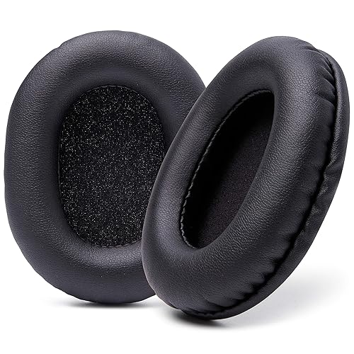 WC Wicked Cushions Replacement Ear Pads for Sony MDR 7506 | Softer Leather, Luxurious Memory Foam, Unmatched Durability | Compatible with MDR 7506 / MDR V6 / MDR CD900ST (Black) - Black