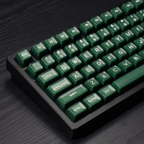 142 Keys SA Profile Emeralds Keycaps PBT Doubleshot Translucent Keycaps Set Fit for 61/64/87/104/108 Cherry Mx Switches ISO ANSI Mechanical Keyboars Alice Keyboard - Emeralds Green