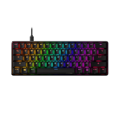 HyperX Alloy Origins 60 - Mechanical Gaming Keyboard - Ultra Compact 60% Form Factor - Tactile Aqua Switch - Double Shot PBT Keycaps - RGB LED Backlit - NGENUITY Software Compatible - Black 60% HyperX Aqua Keyboard