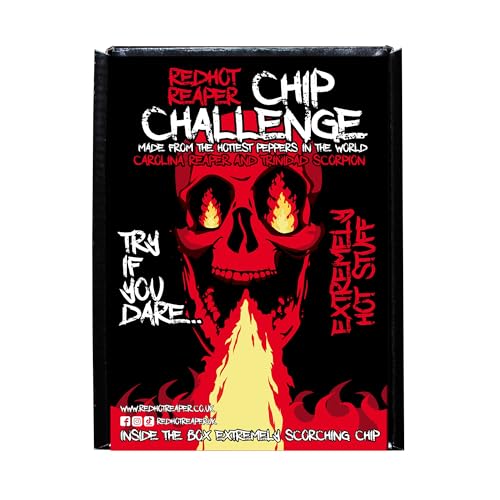 Red Hot Reaper – 1x Chip Challenge Hottest Chip – Carolina Reaper Spicy Challenge - Stupidly Spicy Hot Chip